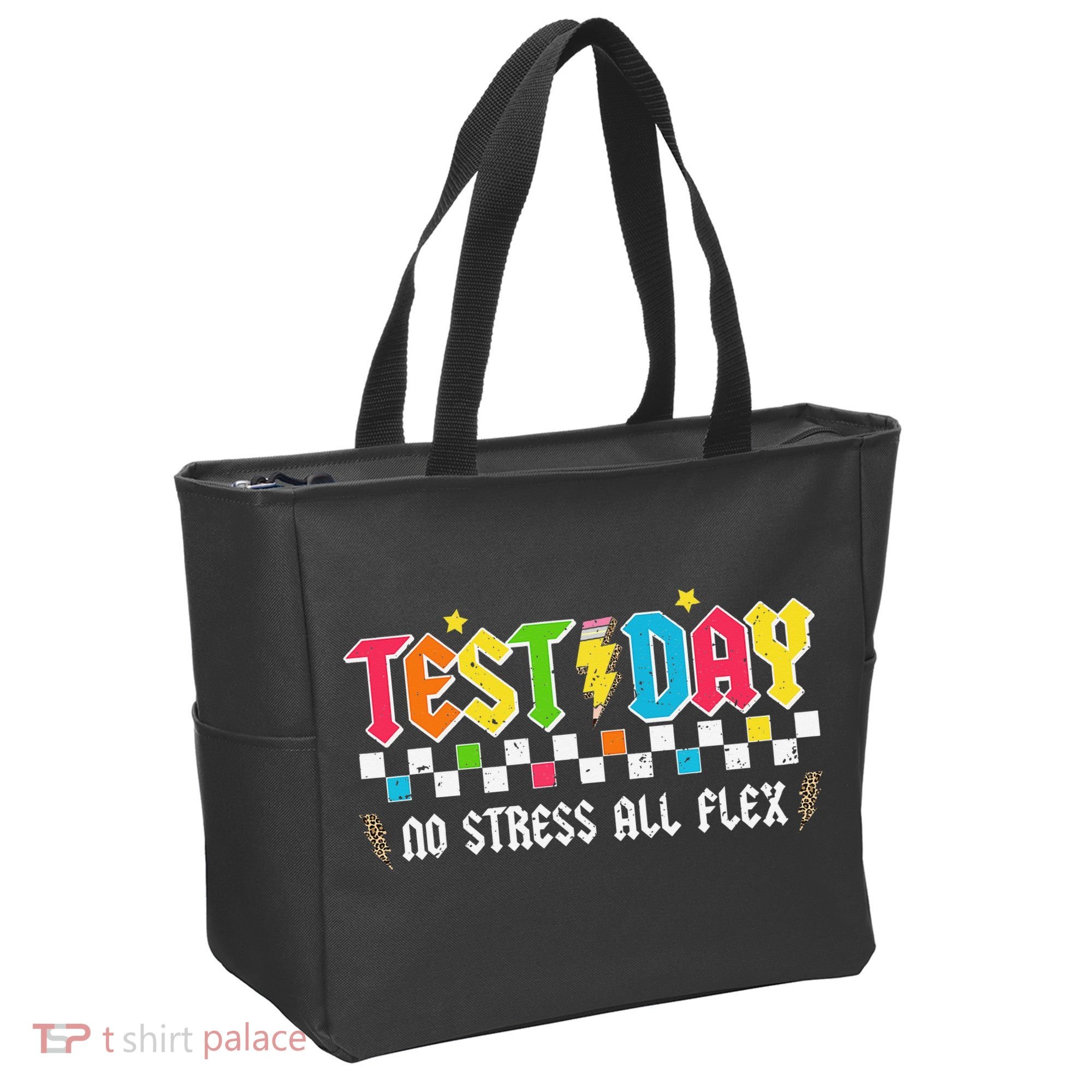 Testing Day Bruh No Stress All Flex Teacher Student Tote Bag