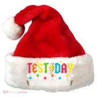 Testing Day Bruh No Stress All Flex Teacher Student Santa Hat thumb 0