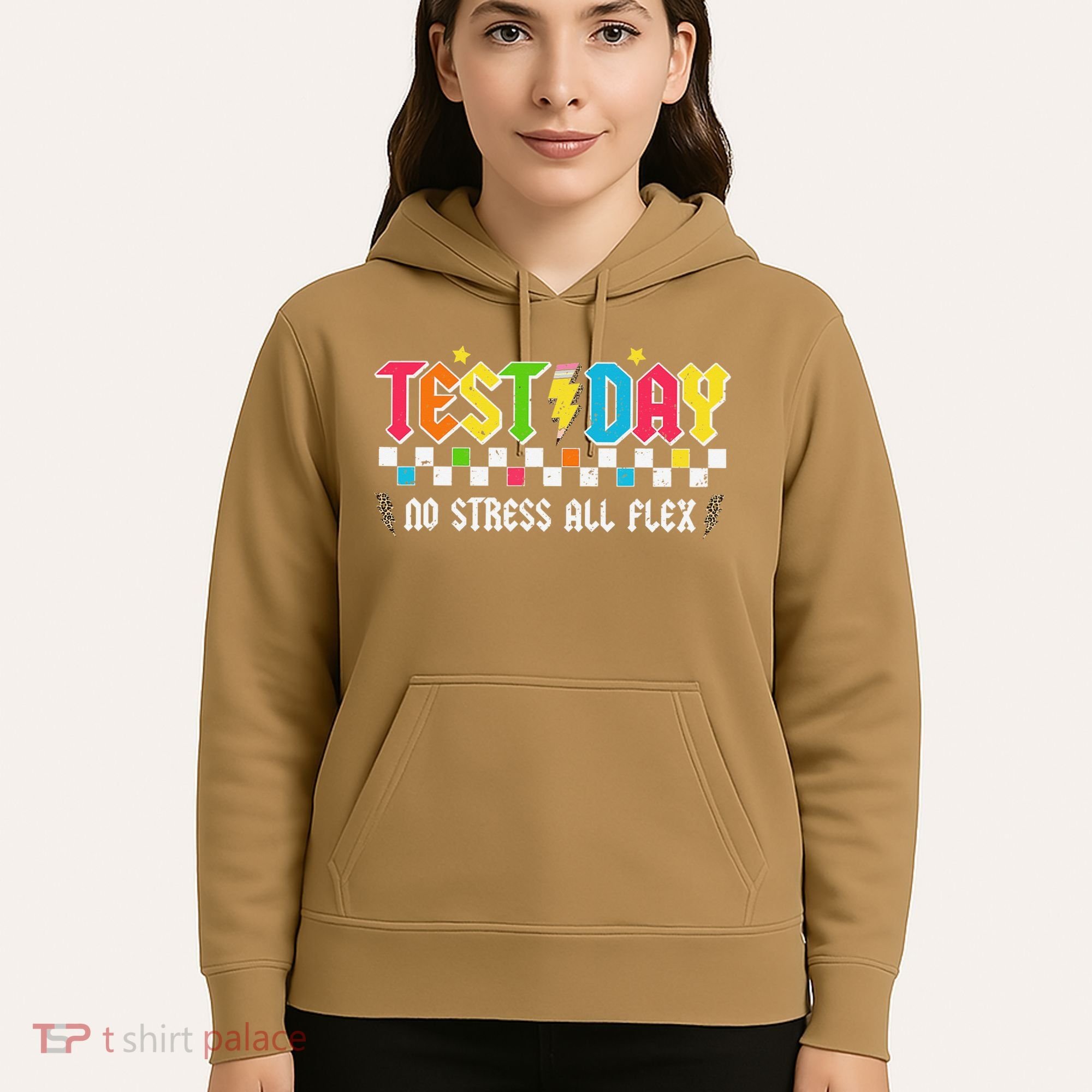 Testing Day Bruh No Stress All Flex Teacher Student Hoodie