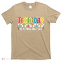 Testing Day Bruh No Stress All Flex Teacher Student T-Shirt thumb 0