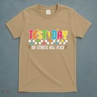 Testing Day Bruh No Stress All Flex Teacher Student T-Shirt thumb 5