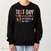 Testing Day Bruh No Stress All Flex Teacher Student Women's Sweatshirt thumb 0