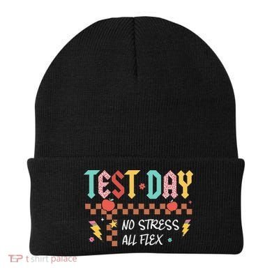Testing Day Bruh No Stress All Flex Teacher Student Beanie