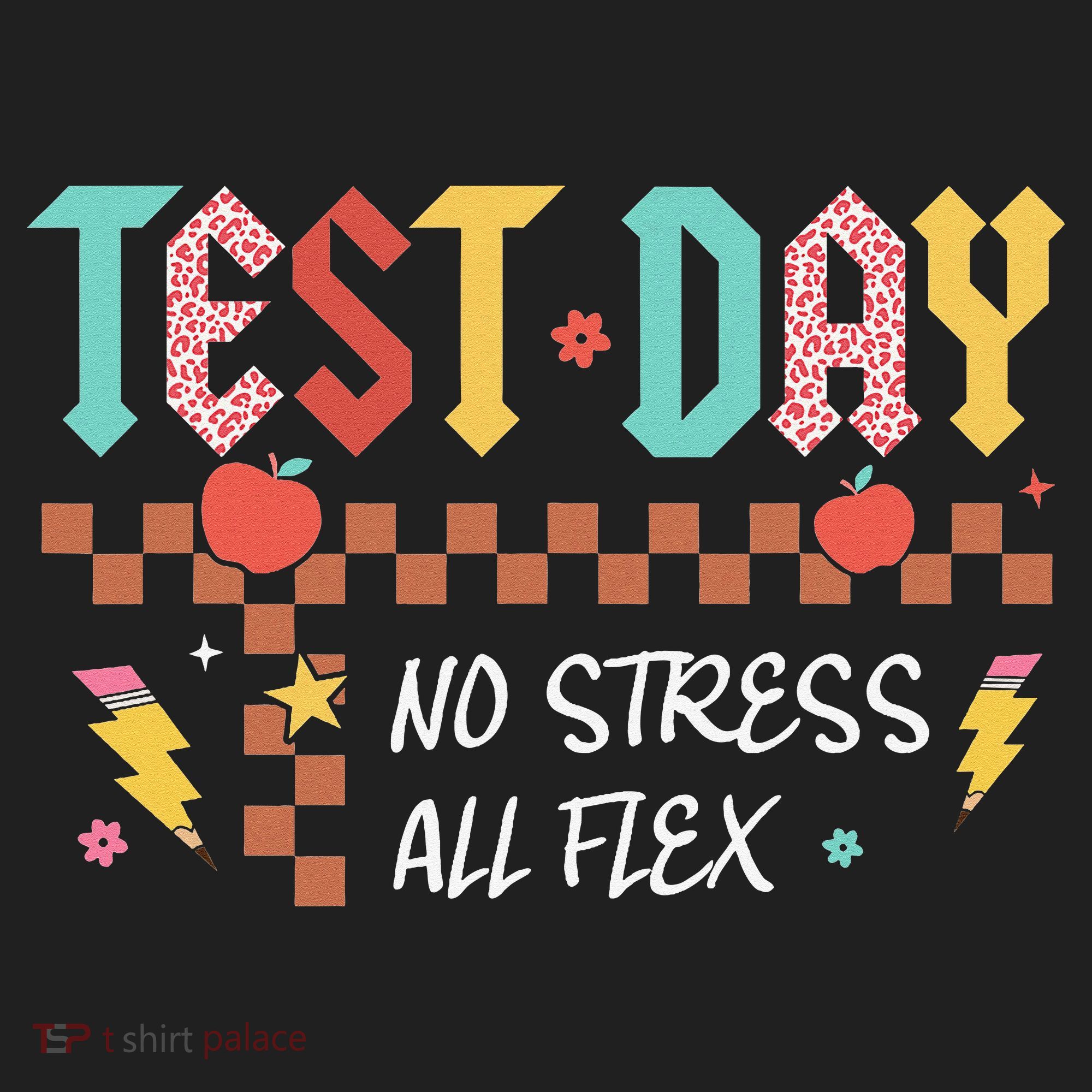 Testing Day Bruh No Stress All Flex Teacher Student Beanie