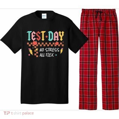 Testing Day Bruh No Stress All Flex Teacher Student Pajama Set