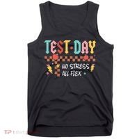 Testing Day Bruh No Stress All Flex Teacher Student Tank Top thumb 0