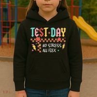 Testing Day Bruh No Stress All Flex Teacher Student Kids Hoodie thumb 3