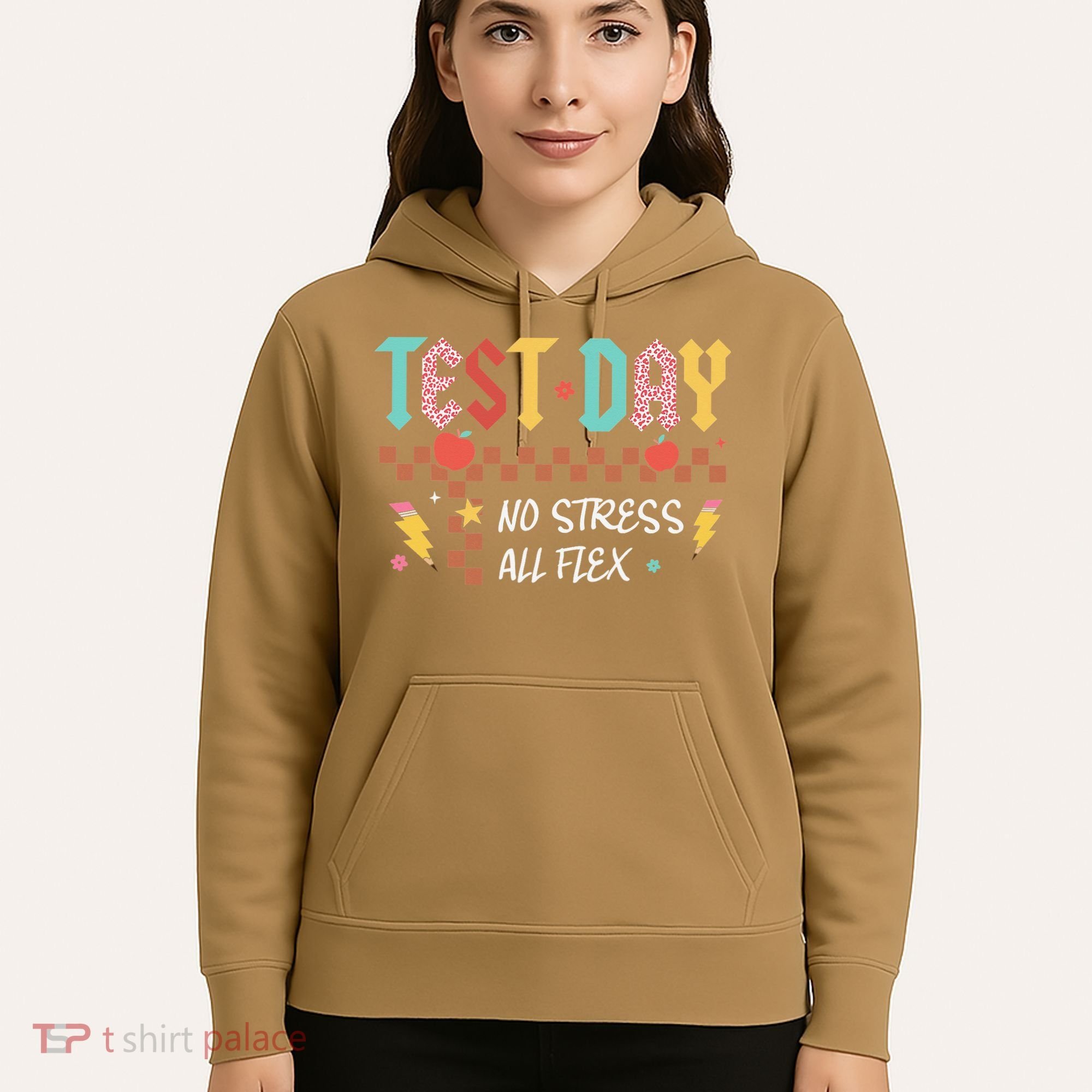 Testing Day Bruh No Stress All Flex Teacher Student Hoodie