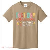 Testing Day Bruh No Stress All Flex Teacher Student Kids T-Shirt thumb 0