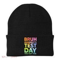 Testing Day Bruh Its Test Day You Got This Teacher Student Beanie thumb 0