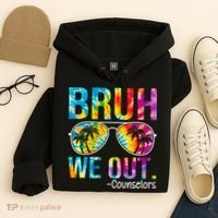 Tie Dye Bruh We Out Counselors Last Day Of School Hoodie thumb 4