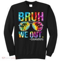 Tie Dye Bruh We Out Counselors Last Day Of School Sweatshirt thumb 0
