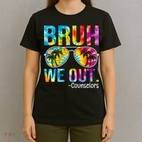 Tie Dye Bruh We Out Counselors Last Day Of School T-Shirt thumb 4