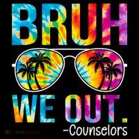 Tie Dye Bruh We Out Counselors Last Day Of School Coffee Mug thumb 5