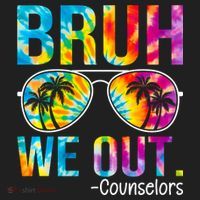Tie Dye Bruh We Out Counselors Last Day Of School Hat thumb 2