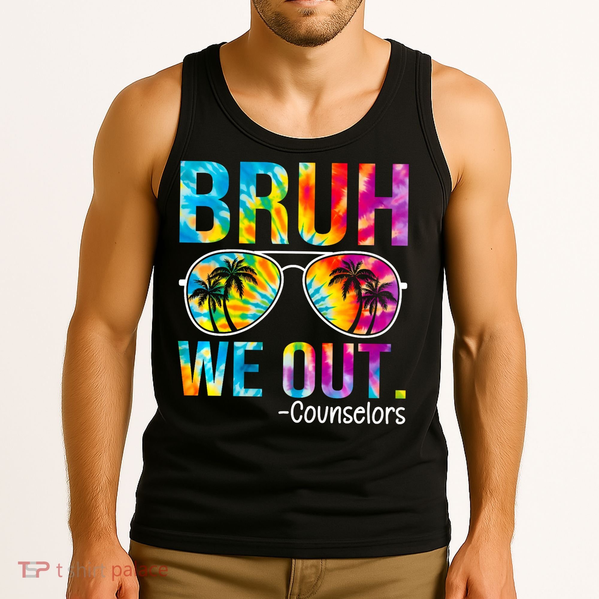 Tie Dye Bruh We Out Counselors Last Day Of School Tank Top