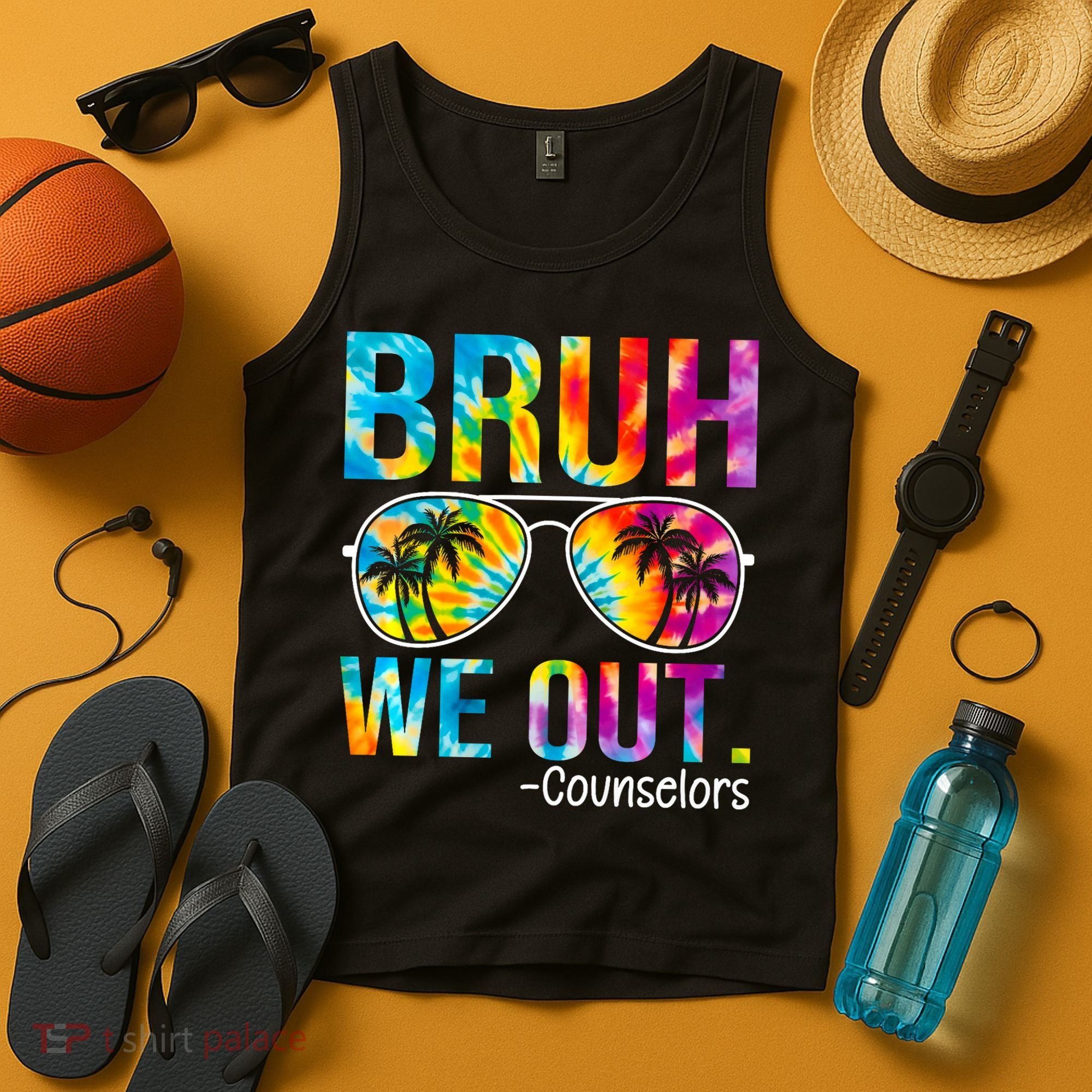 Tie Dye Bruh We Out Counselors Last Day Of School Tank Top