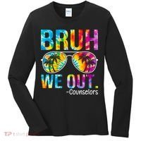Tie Dye Bruh We Out Counselors Last Day Of School Women's Long Sleeve Shirt thumb 0