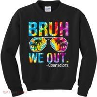 Tie Dye Bruh We Out Counselors Last Day Of School Kids Sweatshirt thumb 0