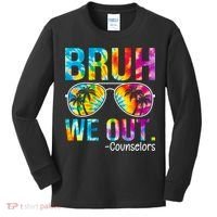 Tie Dye Bruh We Out Counselors Last Day Of School Kids Long Sleeve Shirt thumb 0