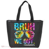 Tie Dye Bruh We Out Counselors Last Day Of School Tote Bag thumb 0