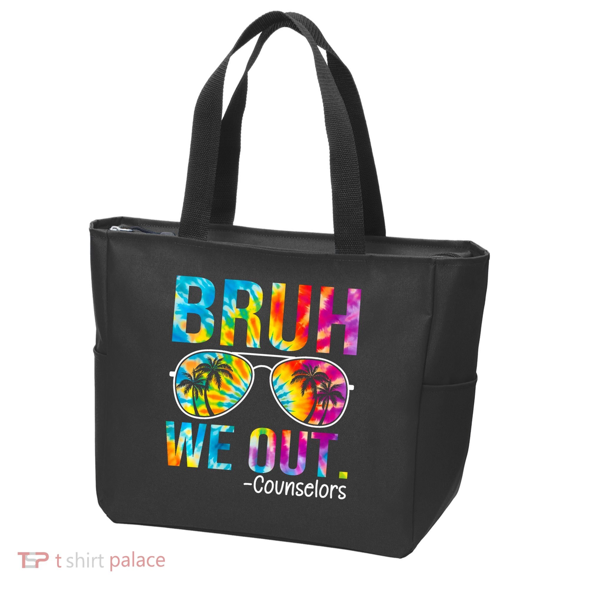 Tie Dye Bruh We Out Counselors Last Day Of School Tote Bag