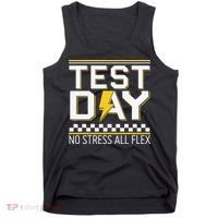 Testing Day Bruh No Stress All Flex Teacher Student Tank Top thumb 0