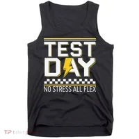 Testing Day Bruh No Stress All Flex Teacher Student Tank Top thumb 0