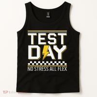Testing Day Bruh No Stress All Flex Teacher Student Tank Top thumb 2