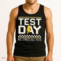 Testing Day Bruh No Stress All Flex Teacher Student Tank Top thumb 3