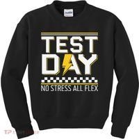 Testing Day Bruh No Stress All Flex Teacher Student Kids Sweatshirt thumb 0