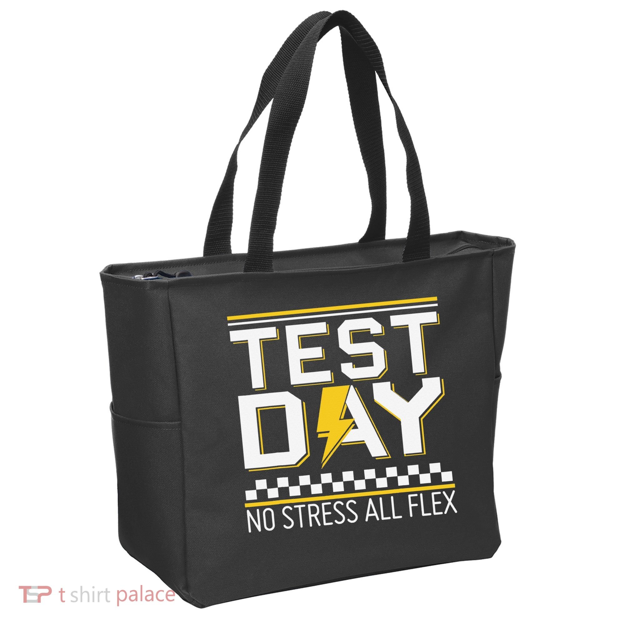 Testing Day Bruh No Stress All Flex Teacher Student Tote Bag