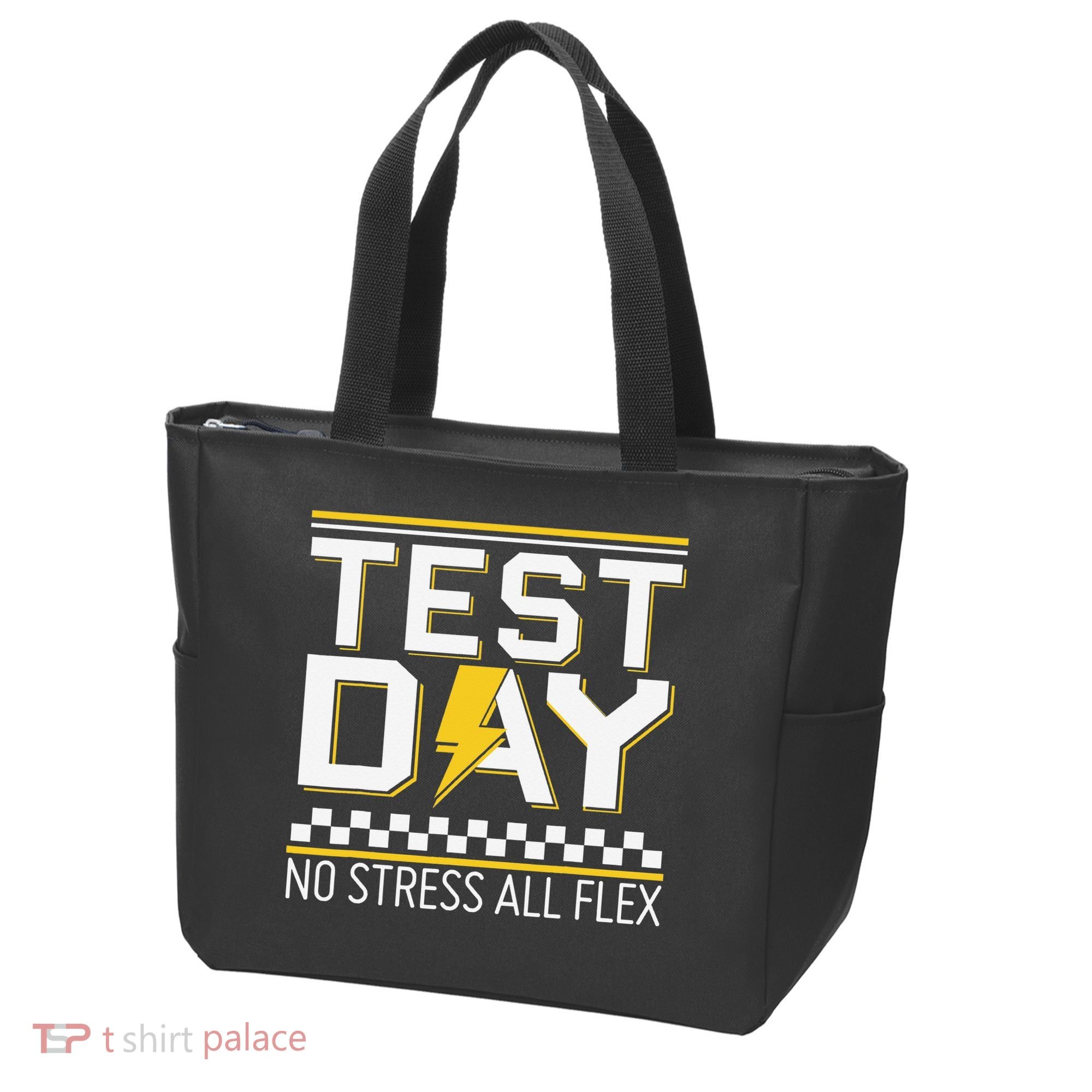Testing Day Bruh No Stress All Flex Teacher Student Tote Bag