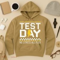 Testing Day Bruh No Stress All Flex Teacher Student Hoodie thumb 3