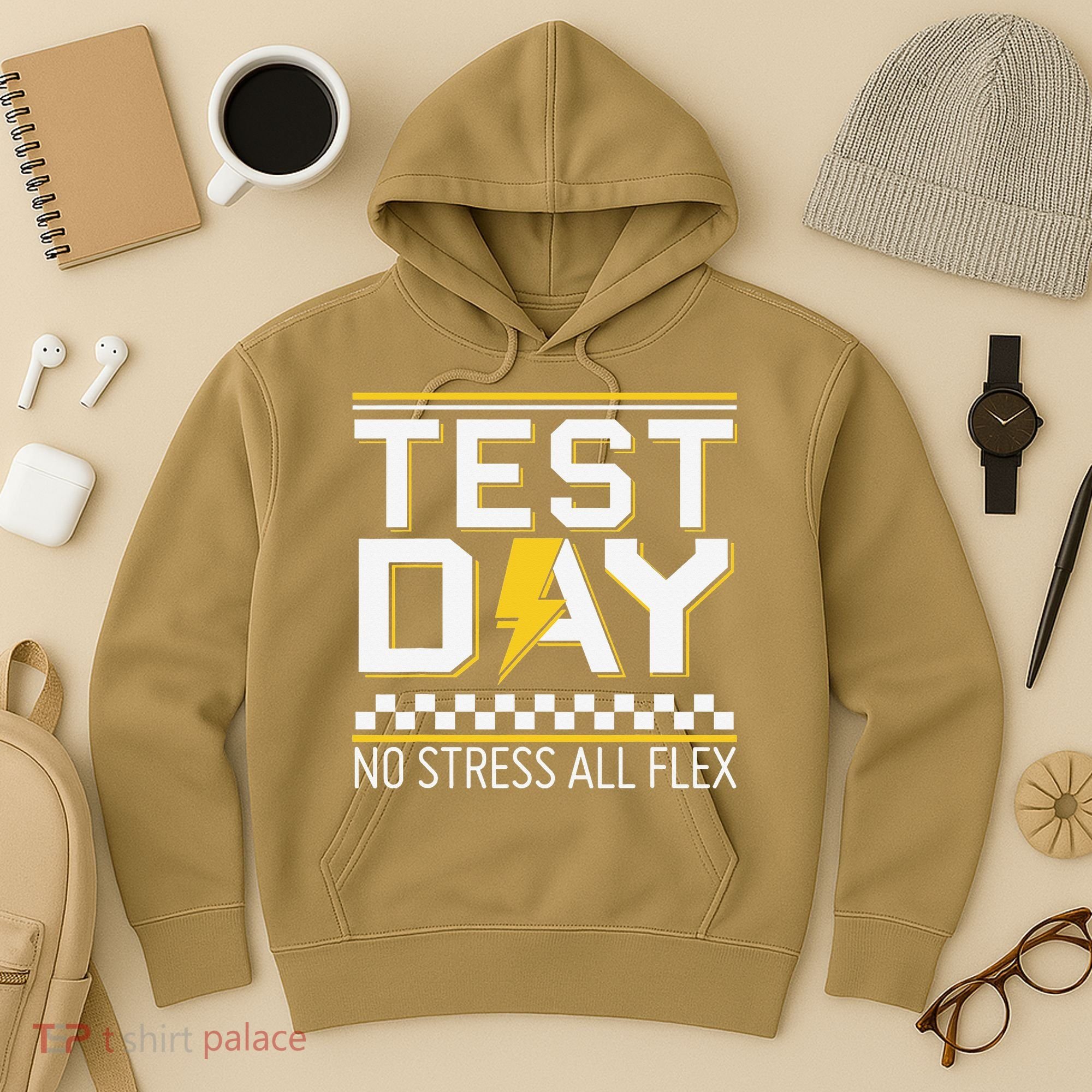 Testing Day Bruh No Stress All Flex Teacher Student Hoodie