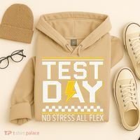 Testing Day Bruh No Stress All Flex Teacher Student Hoodie thumb 4