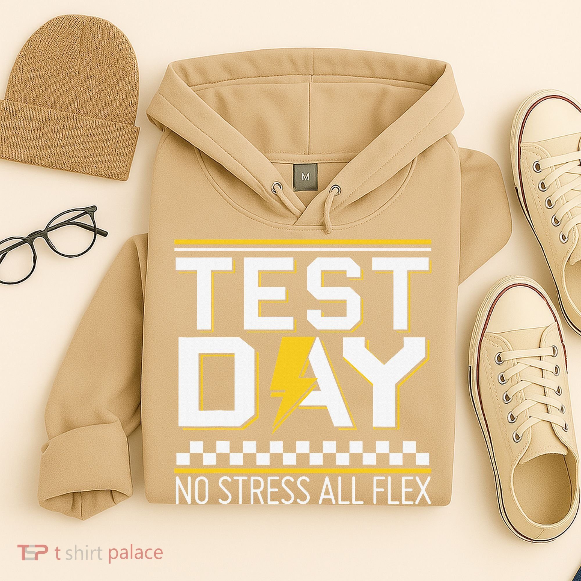 Testing Day Bruh No Stress All Flex Teacher Student Hoodie