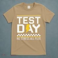 Testing Day Bruh No Stress All Flex Teacher Student T-Shirt thumb 5