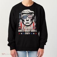 Trump Drill Baby Drill American Flag Women's Sweatshirt thumb 0