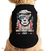 Trump Drill Baby Drill American Flag Doggie Tank thumb 0
