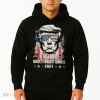 Trump Drill Baby Drill American Flag Hoodie thumb 2