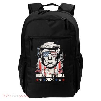 Trump Drill Baby Drill American Flag Backpack