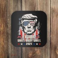 Trump Drill Baby Drill American Flag Coaster thumb 0
