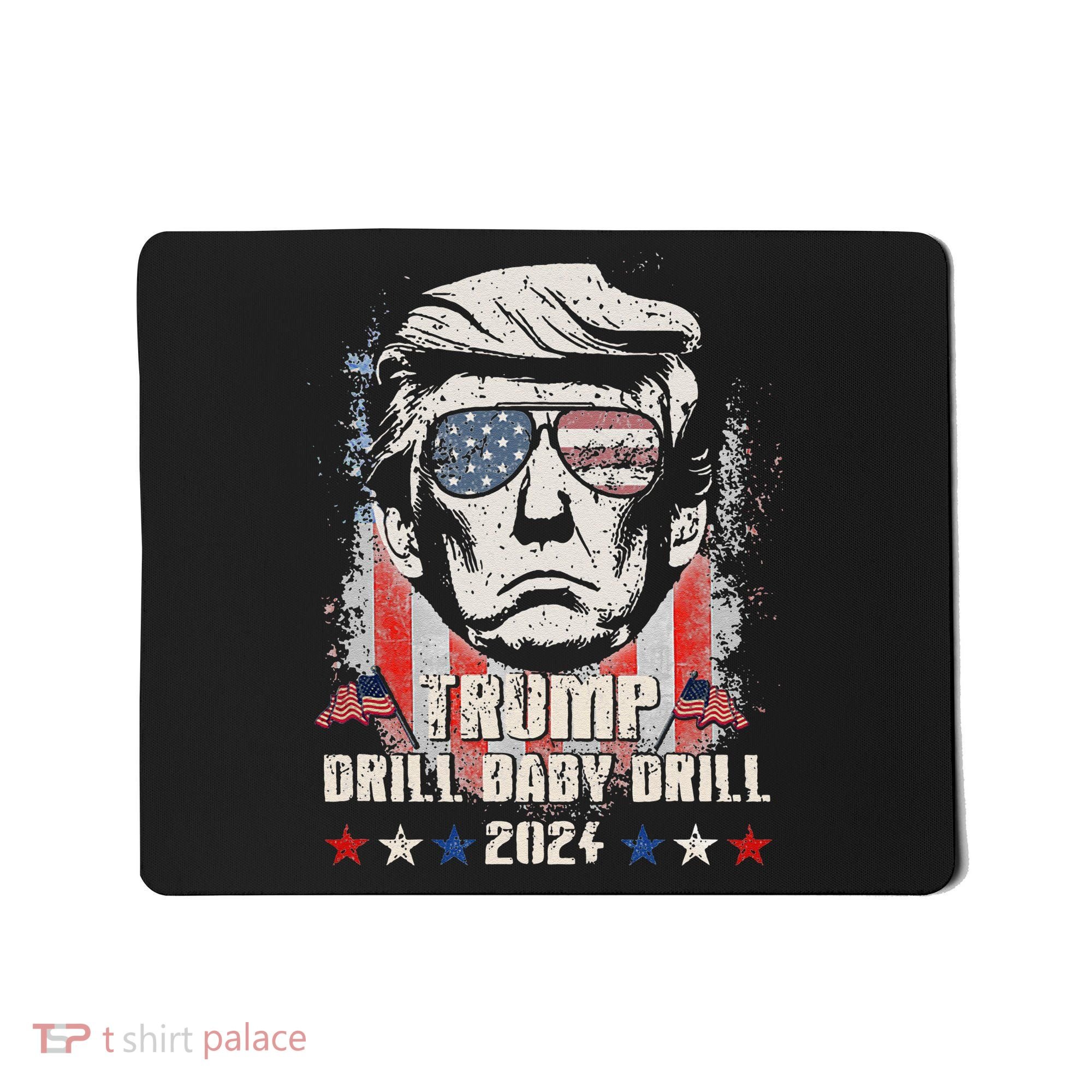 Trump Drill Baby Drill American Flag Mousepad