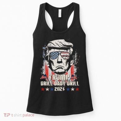 Trump Drill Baby Drill American Flag Women's Tank Top