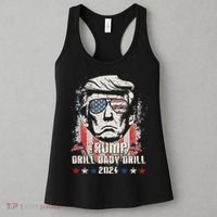 Trump Drill Baby Drill American Flag Women's Tank Top thumb 3
