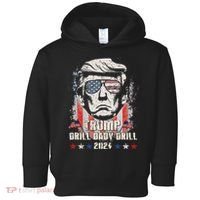 Trump Drill Baby Drill American Flag Toddler Hoodie thumb 0