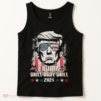 Trump Drill Baby Drill American Flag Tank Top thumb 2
