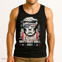 Trump Drill Baby Drill American Flag Tank Top thumb 3