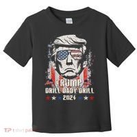 Trump Drill Baby Drill American Flag Toddler T-Shirt thumb 0